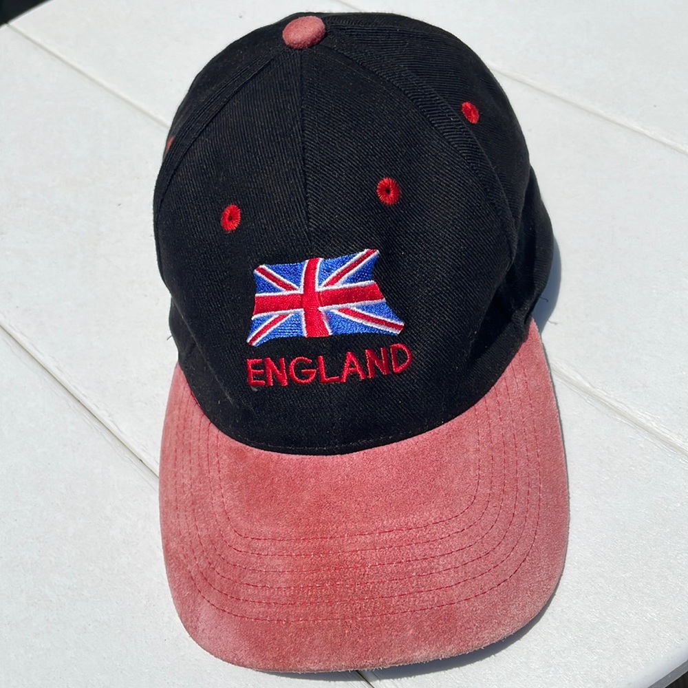 ENGLAND CAP Adjustable Embroidered Union Jack - EUC